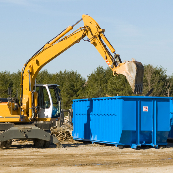 can i choose the location where the residential dumpster will be placed in Higginsport OH